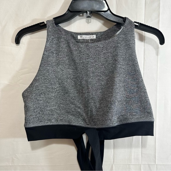 Forever 21 Womens Racerback Sports Bra with Underbust Criss Cross Unlined Size L - Picture 3 of 5